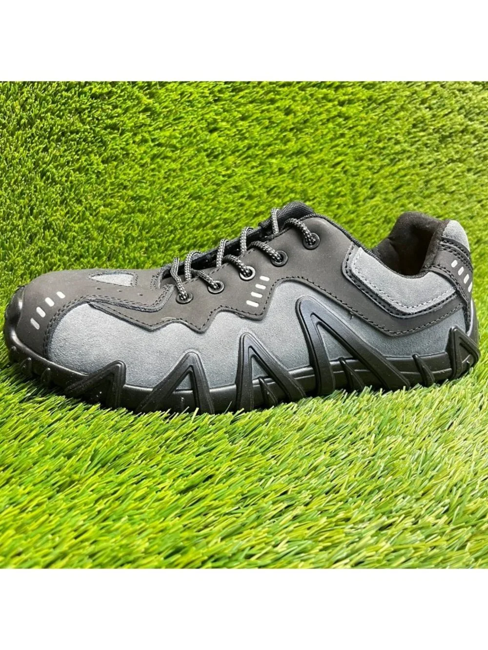 Terra Spider Low Mens Size 12 Black Gray Leather Composite Toe Safety Work Shoes